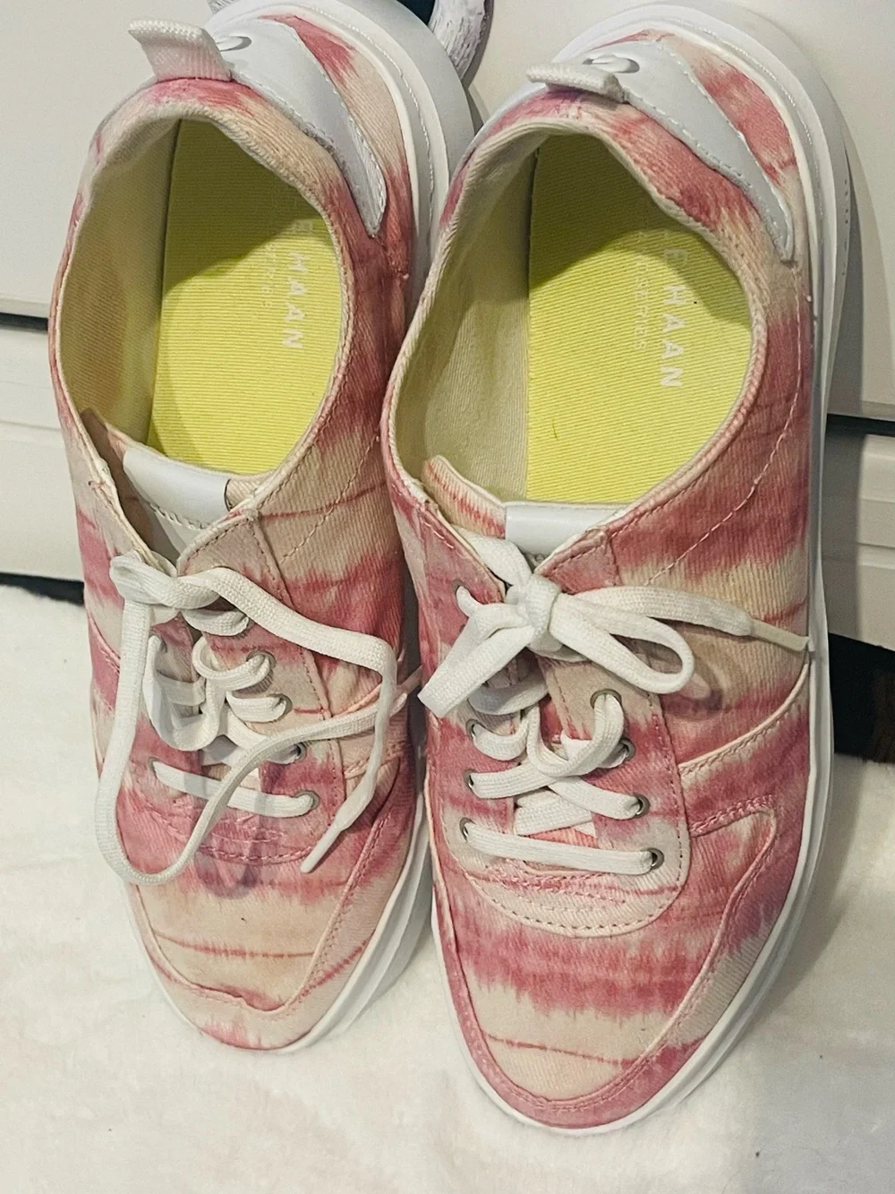 Cole Haan  casual women’s Pink Tie-Dye Low-Top Sneakers size 10 - Picture 12 of 16